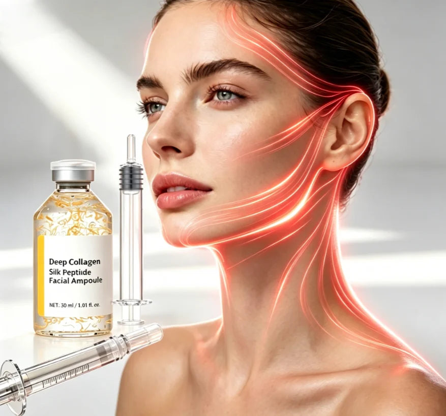 Silk Peptide Intensive Lifting Ampoule |Anti-Aging Serum for Face with Collagen & 30 Peptide Complex Skin Tightening & Firming